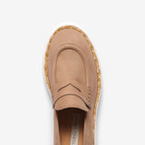 Mocassino in nabuk color camoscio donna