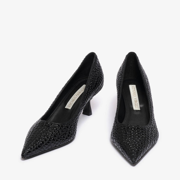 Aidia | Décolleté in pelle nero donna