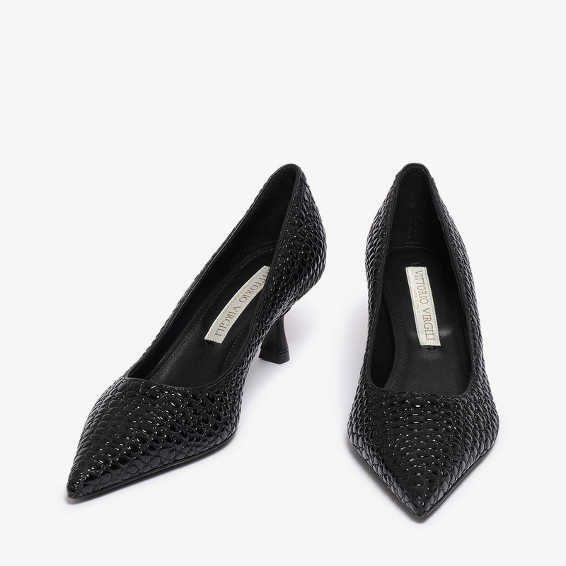 Aidia | Décolleté in pelle nero donna