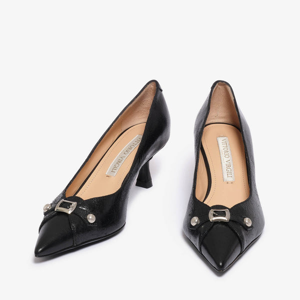 Alba | Décolleté in pelle nero donna