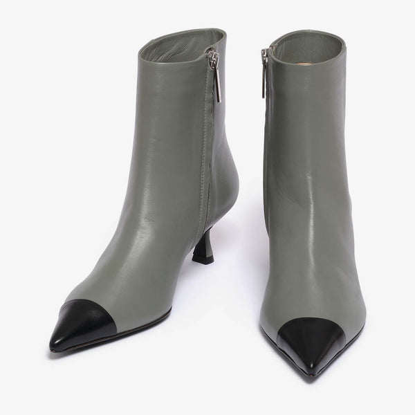 Annia | Tronchetto in pelle grigio-nero donna