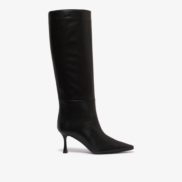 Arria | Stivale in pelle marrone scuro donna