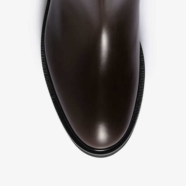 Avita | Dark brown women's leather boot