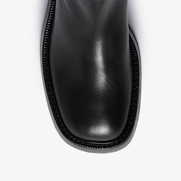 Cassia | Black women's leather cuissard boot