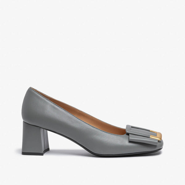 Hortensia | Décolleté in pelle grigio donna