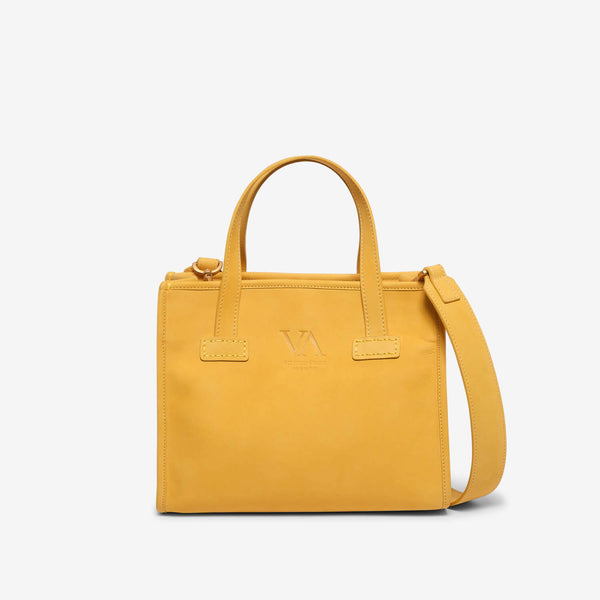 Borsa baby in nabuk giallo