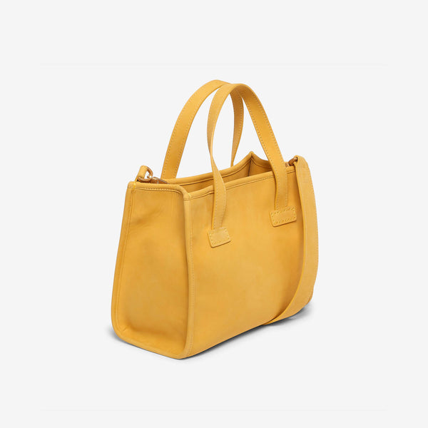 Borsa baby in nabuk giallo
