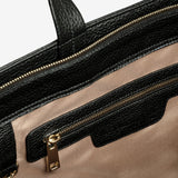 Shopping bag in pelle nera